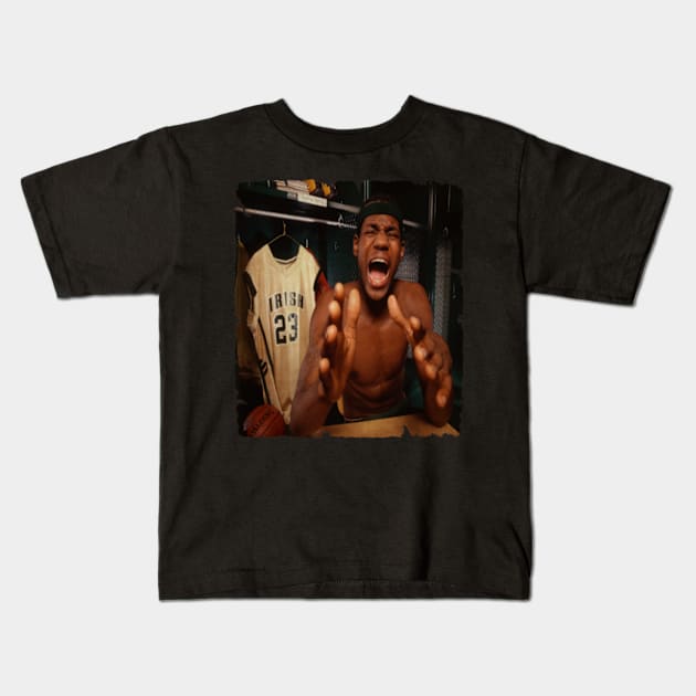 Young Lebron James Vintage Kids T-Shirt by CAH BLUSUKAN